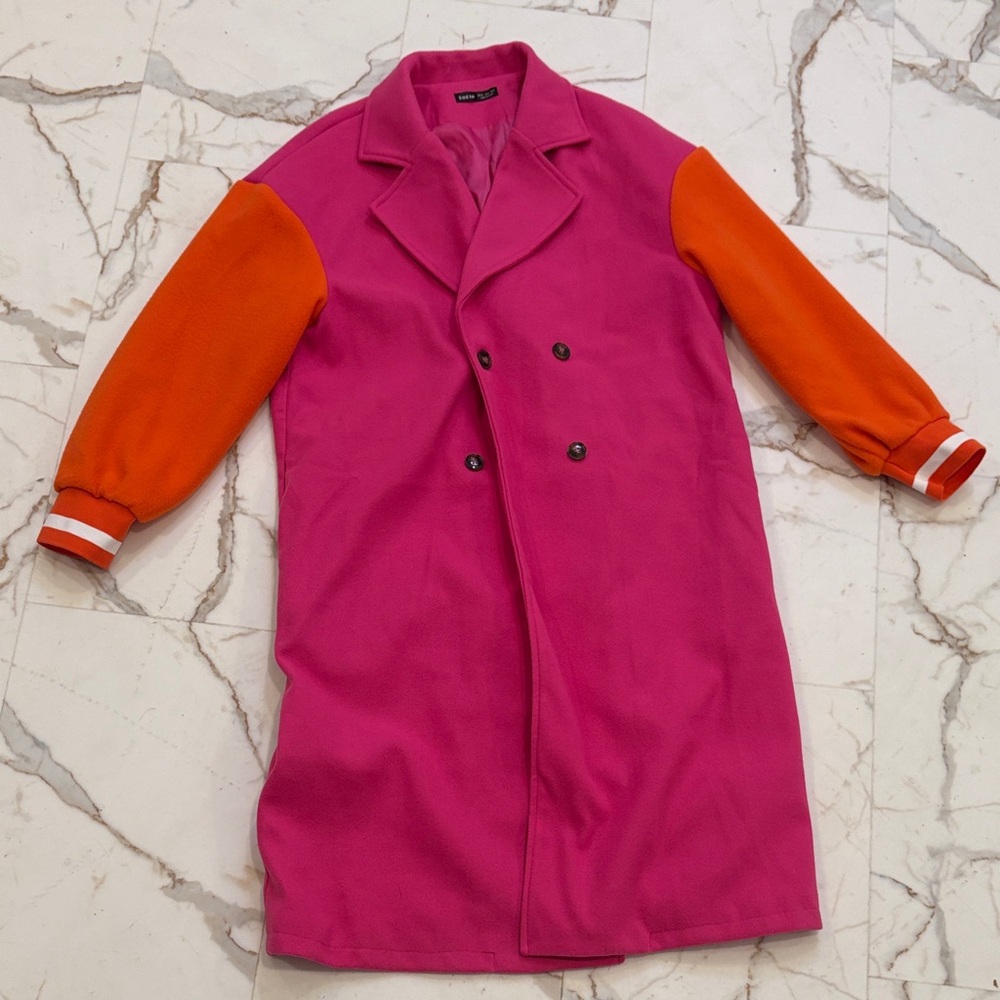 Stylish Pink and Orange Coat